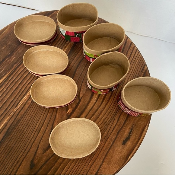 The Paper Studio Paper Mache Ornament Boxes Hobby Lobby Tiny Oval And Circle Box - Picture 8 of 15